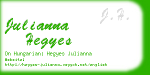 julianna hegyes business card